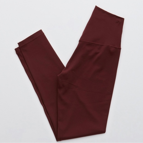 Aerie Red 7/8 High Waisted Leggings - Picture 1 of 4